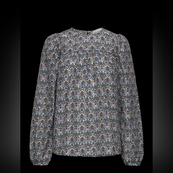 MUNTHE Justy Organic Cotton And Silk Multicolor Blouse 34  S - Picture 3 of 12